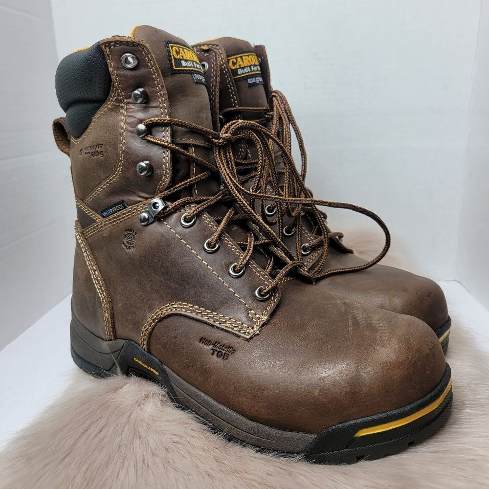 Carolina Men's Insulated Bruno Hi Comp Toe Dark Brown Boots Shoes Size 9.5 D